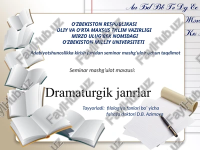 dramaturgik janrlar — PPTX