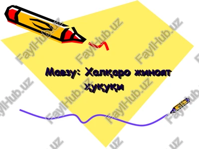 xalqaro jinoyat huquqi — PPT