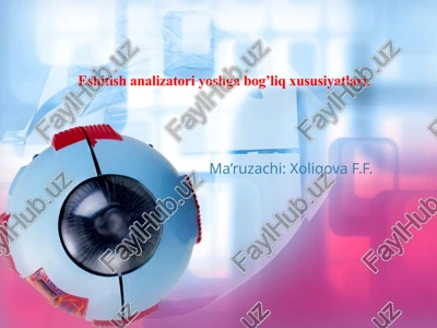 eshitish analizatoriyoshga bog’liq xususiyatlari — PPTX