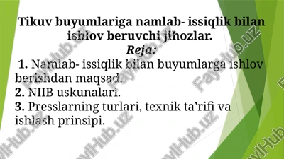 namlab-issiqlik bilan ishlov berishlovberuvchijihozlar — PPTX