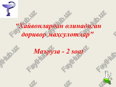 dorivor mahsulotlar — PPT