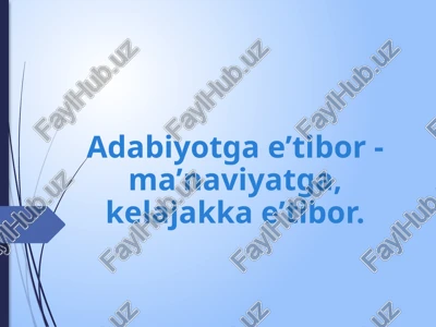 adabiyot — PPTX
