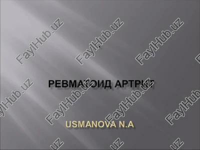 revmatoid artritpatogenezi — PPT