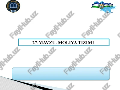 moliya tizimi — PPTX