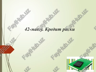 kredit riski — PPTX
