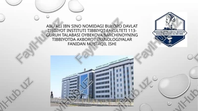 tibbiyotda elektron va masofaviy o‘qitish — PPTX