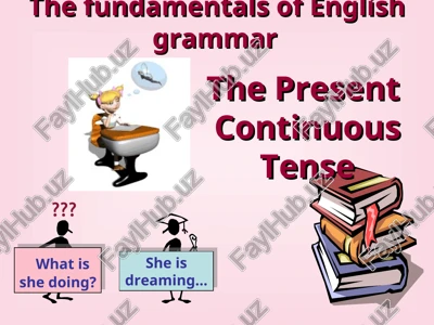 the present continuous tense(nastoyashee dlitelnoe vremya) — PPT