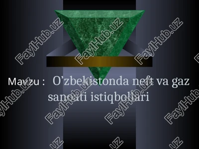 o’zbekistonda neft va gaz sanoati istiqbollari — PPT