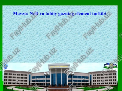 neft va tabiiy gazning element tarkibi — PPT