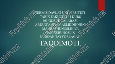 o'zbekistonda tarixshunoslik fanining alohida soha sifatida rivojlanishi — PPTX