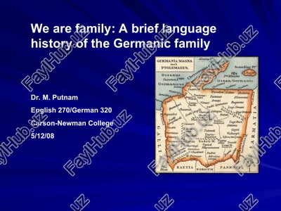 a brief language history of the germanic family — PPT