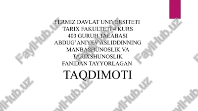 o'zbekistonning yangi tarixi — PPTX