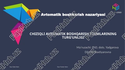 avtomatik boshkarish nazariyasi — PPTX