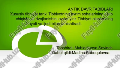 antik davr tabiblari — PPTX