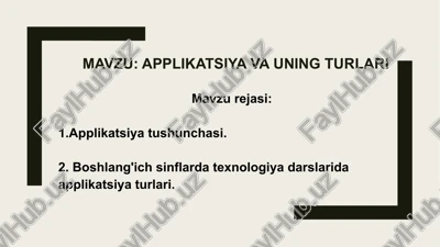 applikatsiyavauning turlari — PPTX