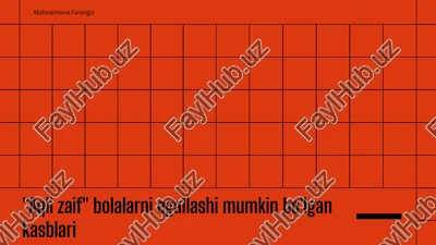 aqli zaif bolalarni egallashi mumkin bo'lgan kasblari — PPTX