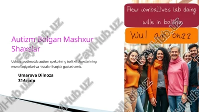 autizm bolgan mashxur shaxslar — PPTX