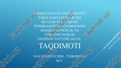 xix-xx asrda orta osiyo tarixi — PPTX