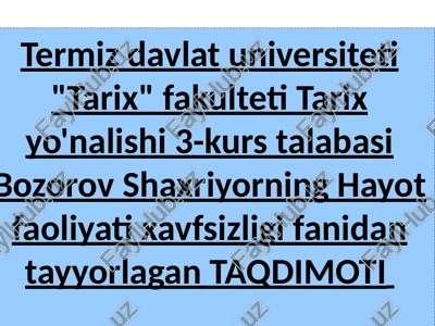 elektr toki xavfsizligi — PPTX