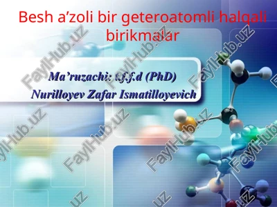 geterosiklik birikmalar — PPT