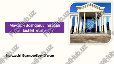boshqaruv hisobi — PPTX