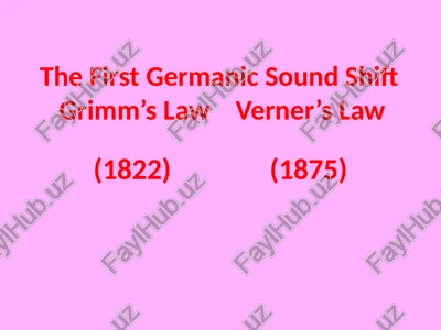 the first germanic sound shift — PPTX