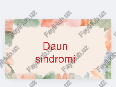 daun sindromi — PPTX