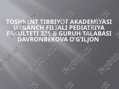 kuyish kasalligi — PPTX