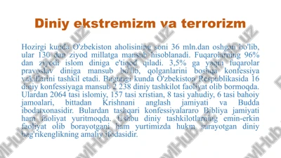 diniy ekstremizm va terrorizm — PPTX
