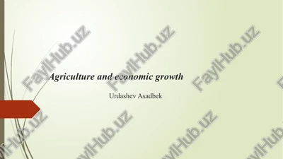 agriculture’s role in economic growth — PPTX