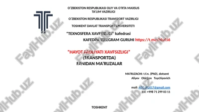 elektrxavfsizligi — PPTX