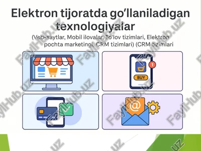 elektrontijorat savdo-sotiqning zamonaviy shakli — PPTX