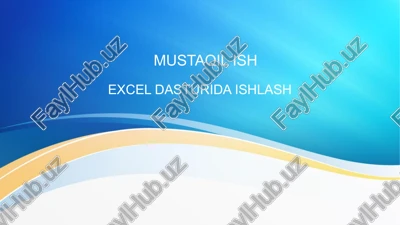 microsoft excel dasturi — PPTX