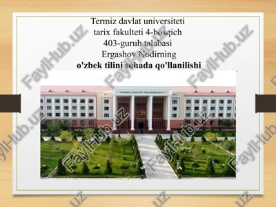 tilxat haqida ma'lumot — PPTX