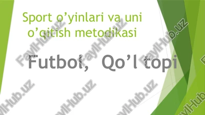 sport o'yinlari va uni o'qitish metodi — PPTX