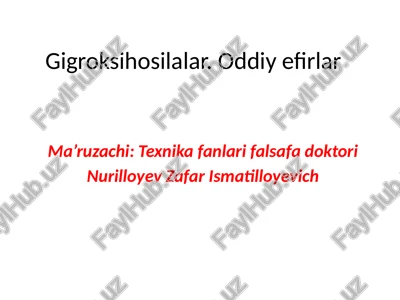 oddiy efirlar — PPTX