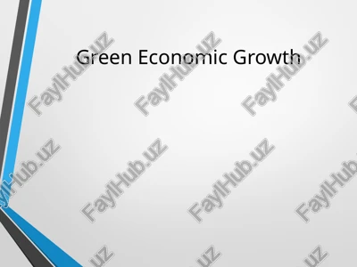 green economic growth — PPTX