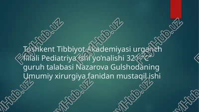 pediatriya ishi yo’nalishi — PPTX