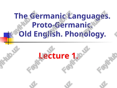 the germanic languages — PPT