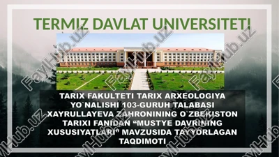 must’e davrining xususiyatlari — PPTX