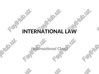 international law — PPT