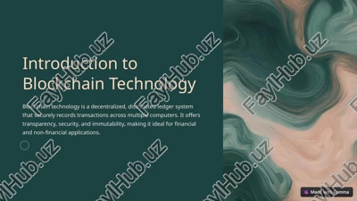 introduction to blockchain technology — PPTX