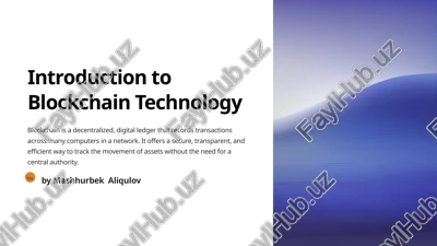 introduction to blockchain technology — PPTX