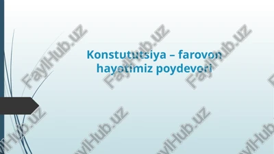 konstututsiya–farovonhayotimizpoydevori — PPTX