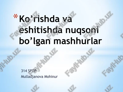 mulladjanova mohinur — PPTX