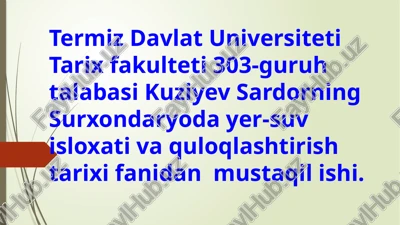 ix-xiii asrlarda movarounxnaxr dayer-suvi munosabatlari — PPTX
