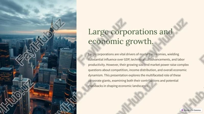large corporations and economic growth — PPTX