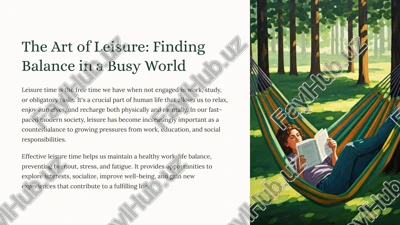 the art of leisure: finding balance in a busy world — PPTX