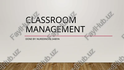 classroom management — PPTX