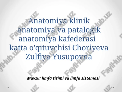 anatomiya va patalogiya — PPTX